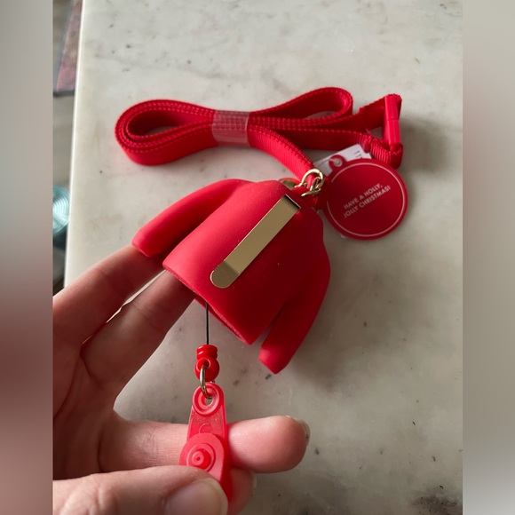 NWT Bath and Body Works Christmas Ugly Sweater Pocket Bac holder Lanyard/Clip - Picture 2 of 6